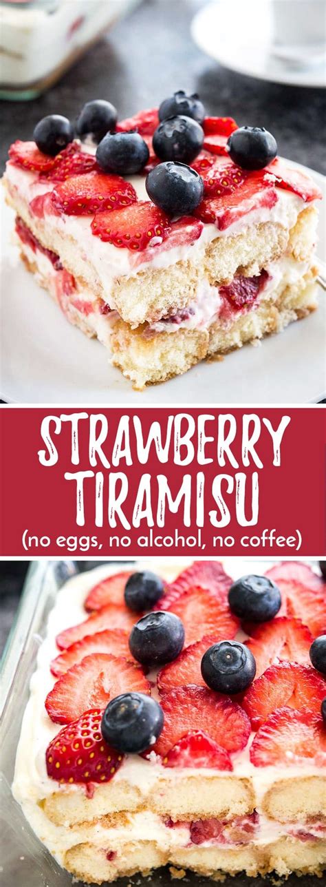 Strawberry Tiramisu No Raw Eggs No Alcohol No Coffee
