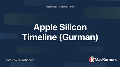 Apple Silicon Timeline Gurman Macrumors Forums