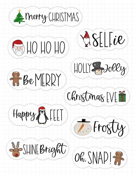 Christmas Digital Stickers For Goodnotes Holiday Pre Cropped Etsy