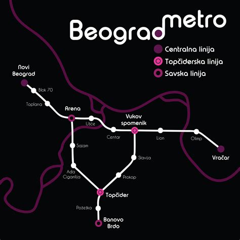 The Map Of Belgrade Metro Behance