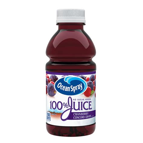 4 Pack Ocean Spray 100 Juice Cranberry Concord Grape 10 Fl Oz 6