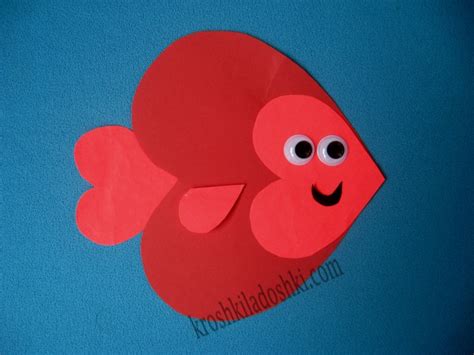 Paper Heart Fish Craft Simple And Beautiful