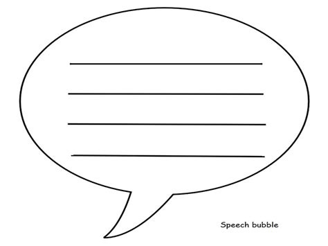 Free Printable Speech Bubbles With Lines Printable Templates