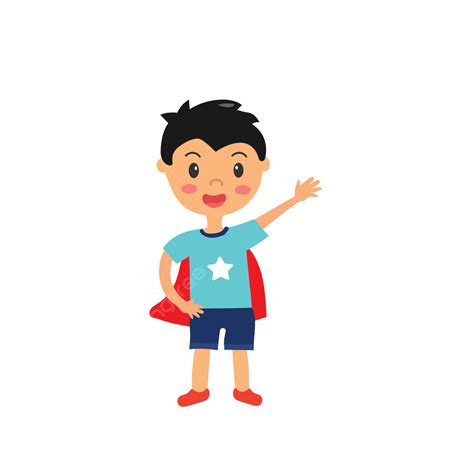 Gambar Anak Anak Bahagia Memakai Ilustrasi Kaos Superman Anak Anak