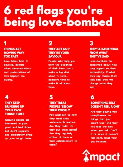 Nothing with the word 'love' in it should be bad right? Being loved is wonderful; being love-bombed is a red flag ...