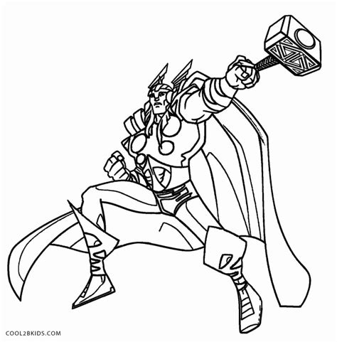 Working off a figure for reference actually. Printable Thor Coloring Pages For Kids | Cool2bKids