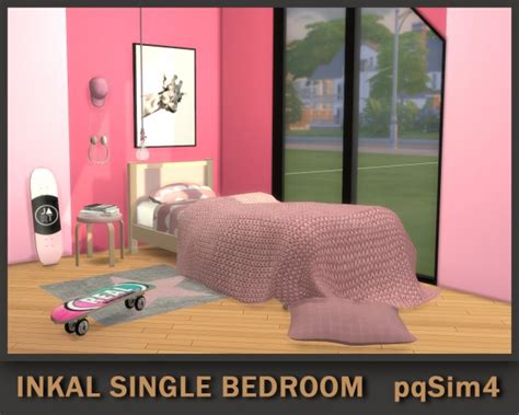 Pqsims4 Inkal Single Bedroom • Sims 4 Downloads