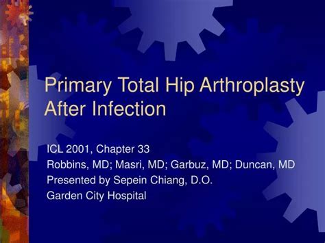Ppt Primary Total Hip Arthroplasty After Infection Powerpoint