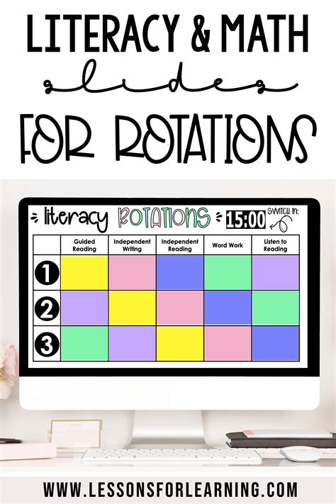 Editable Small Group Rotation Schedule For Literacy And Math Centres