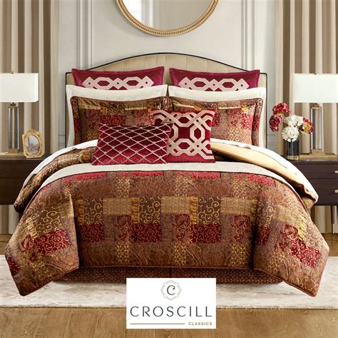 Galleria Spice Woven Jacquard Comforter Set Bedding By Croscill Classics