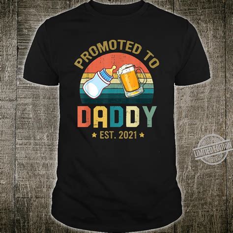 Father's day is a celebration honoring fathers and celebrating fatherhood, paternal bonds and the influence of fathers in society. Mens Promoted to Daddy EST 2021 Vintage Fathers Day Shirt