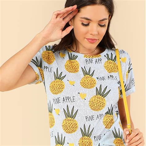 Pineapple T Shirt Fall 2018 Trending Pattern Casual Outfits Outfit Ideas School Clothes