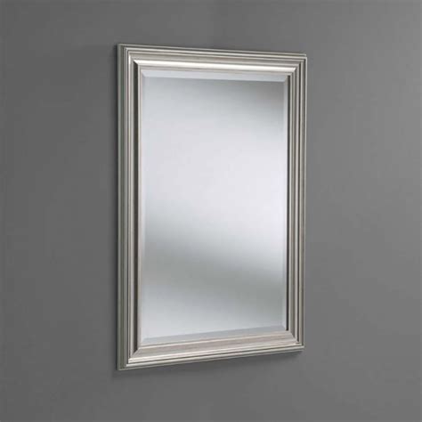 Bevelled Silver Contemporary Wall Mirror Decor Homesdirect365
