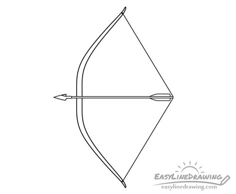 How To Draw A Bow Arrow Step By Step EasyLineDrawing