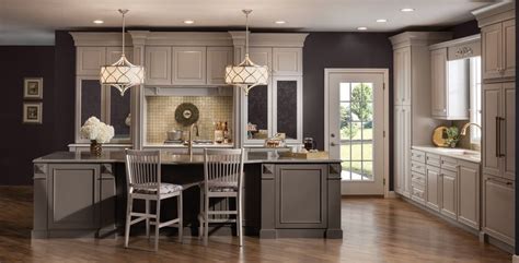 Pebble grey and canvas paints. kraftmaid pebble gray | ... Masterpiece Temora in Cherry Vintage Pebble Grey with Coconut Pat ...