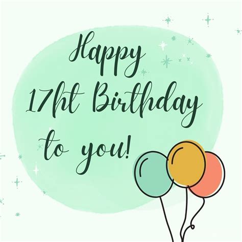 Happy 17th Birthday Images And Wish Cards