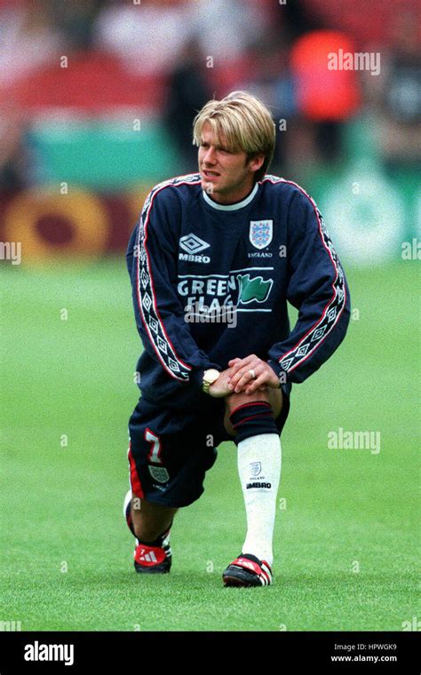 David Beckham England And Manchester United Fc 25 May 1998 Stock Photo