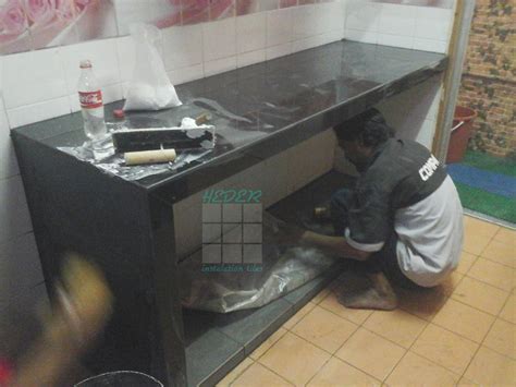Maybe you would like to learn more about one of these? Table top kitchen concrete (meja dapur konkrit) 6 feet in ...