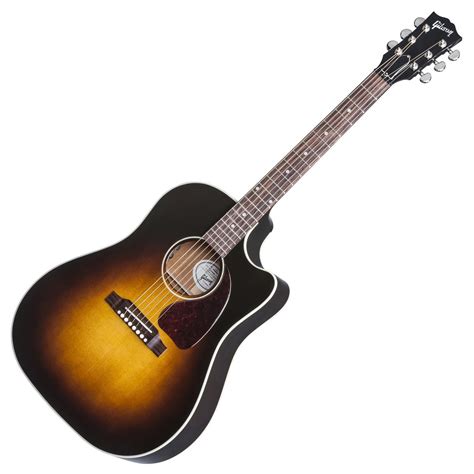 Disc Gibson J Electro Acoustic Guitar Vintage Sunburst