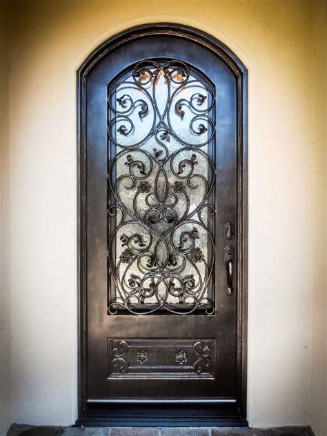 Wrought Iron Single Entry Doors Front And Exterior Door