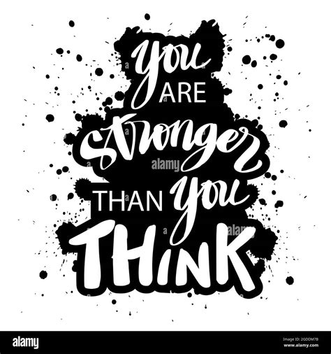 Youyou Are Stronger Than You Think Hand Lettering Motivational Quote