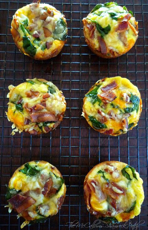 Mini Spinach And Bacon Egg Cups Bacon Egg Cups Recipes Bacon