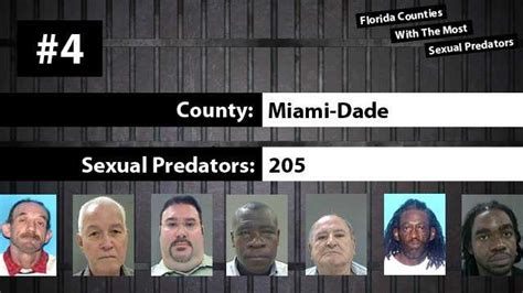 List Florida Counties With The Most Sexual Predators