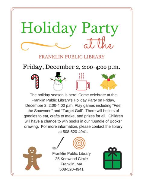 Franklin Matters Franklin Library Holiday Party Dec 2