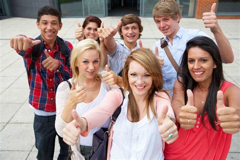 Students Outside College Stock Image Colourbox