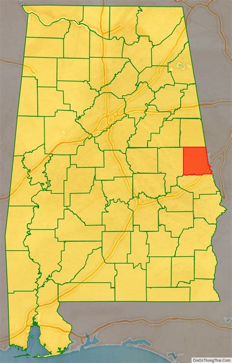 Map Of Chambers County Alabama