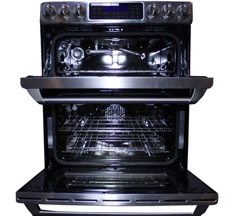 Ge Cafe 30 Stainless Double Oven Gas Range Cgs990setss
