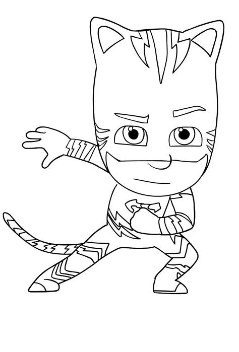 Glue a recycled paper towel roll to the back of your mask as a handle. Cat Boy Coloring Pages - Coloring Home