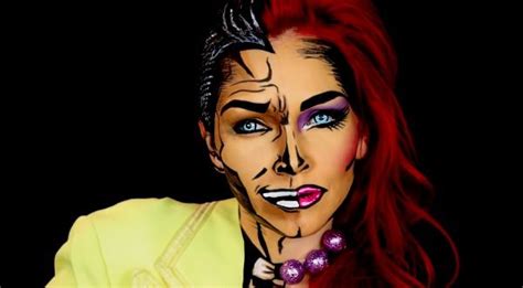 Makeup Artist Transforms Herself Into A Cartoon Half Man Half Woman