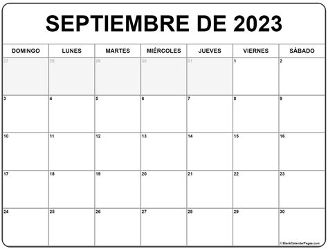 Septiembre De 2023 Calendario Gratis Calendario Septiembre