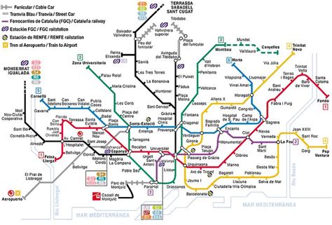 Barcelona Metro Map Map Barcelona