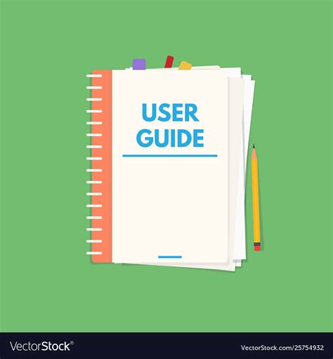 User guide book Royalty Free Vector Image - VectorStock