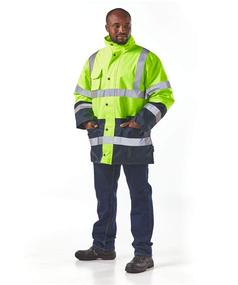 Hi Vis Water Resistant Rain Jacket Supa Safety