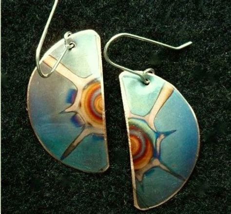 Items Similar To Ocean Blue Copper Jewelry Oxidized Copper Earrings On