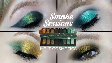 Melt Cosmetics Smoke Sessions Palette 4 Looks Review Youtube