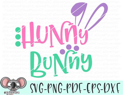 Hunny Bunny svg eps dxf png cricut or cameo cut file | Etsy