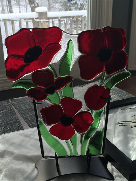 By Jayme Fused Glass Glass Poppies