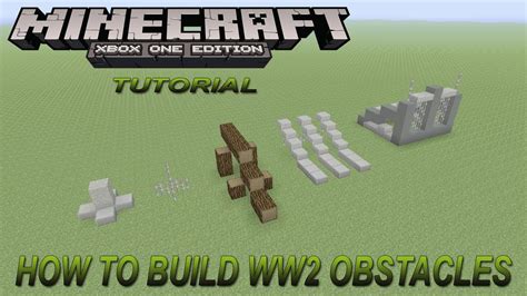 Minecraft Xbox Edition Tutorial How To Build Ww2 Obstacles Youtube