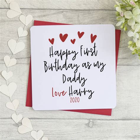 Personalised Happy 1st Birthday As My Daddy Card By Parsy Card Co