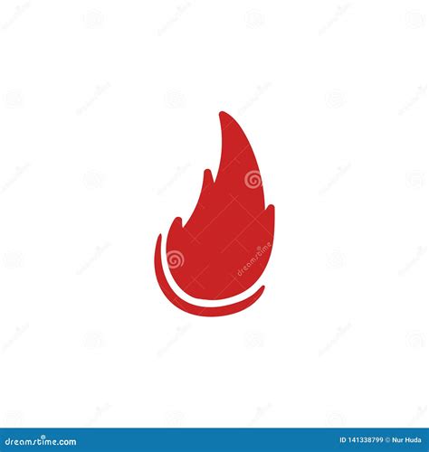 Fire Doodle Icon Vector Han Draw Stock Vector Illustration Of Drawing