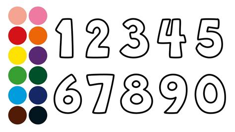 Numeros Dibujar Y Pintar Para Niños How To Draw And Color Numbers For