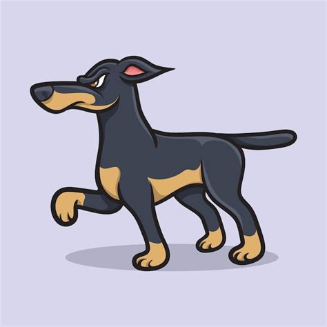Premium Vector Doberman Dog Animal Illustration