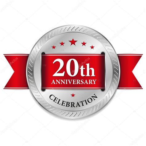 Red Twenty Year Anniversary Seal — Stock Vector © Newartgraphics 28836775