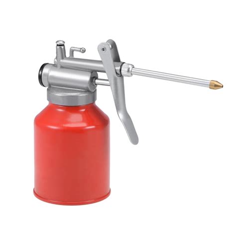 Oil Can Pump Oiler250ml Metal High Pressure Lubrication Bottle Manual