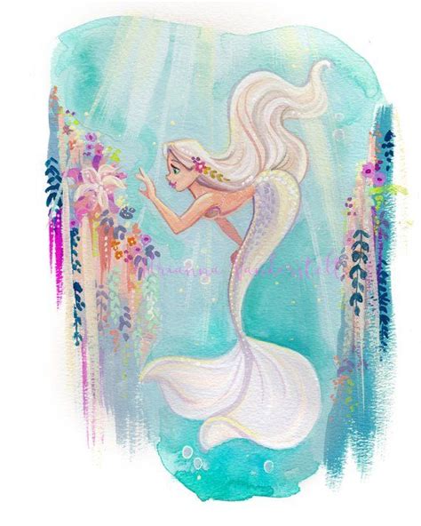 Exploring The Sea Etsy Mermaid Art Mermaid Drawings Mermaid Artwork