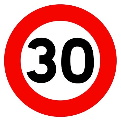 Road Signs 30 Mph Speed Limit Novelty Fridge Magnet Brand Road